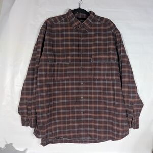 Woolrich Men's Brown Plaid Shirt Size 2XL